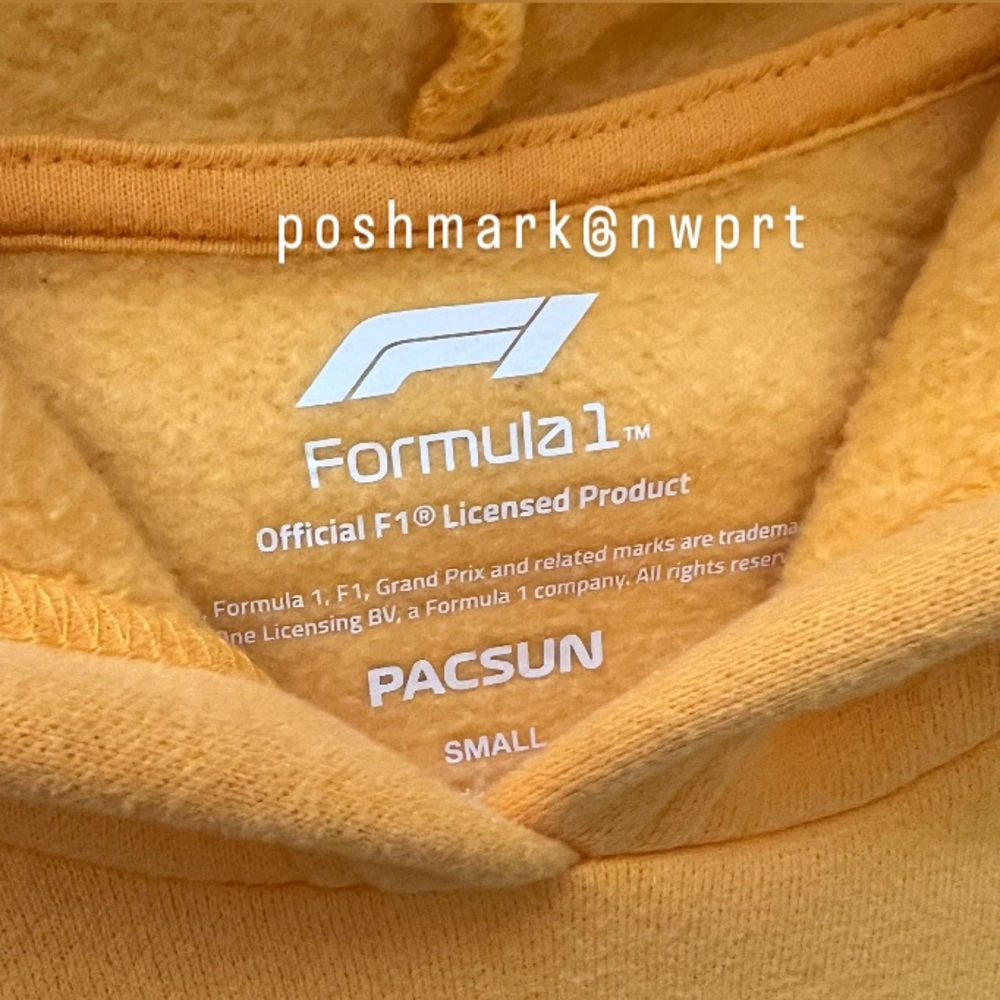 NWT ✨ PACSUN F1 Las Vegas Grand Prix 2023 Hoodie Sweatshirt Yellow Black S Small - Picture 5 of 10